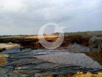 Proses Pemasangan Geotextile di daerah Riau
