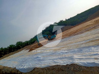 Proses Pemasangan Geotextile di daerah Riau #12