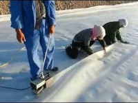proses penyambungan (welding) geomembrane